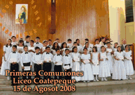 Primeras Comuniones de Alumnos del Liceo Coatepeque